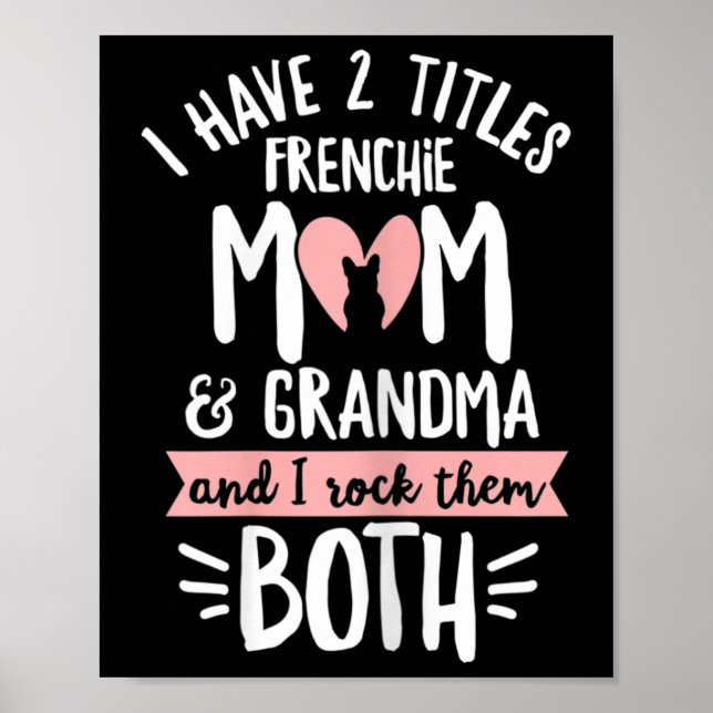 Poster Design Bulldog Para Sua Avó Francesa (Frente)