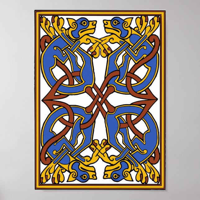 Poster Design Celtic Knot com Hounds (Frente)