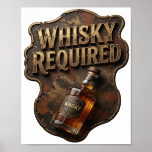 Poster Design CHIC GOLD WHISKY NECESSÁRIO
