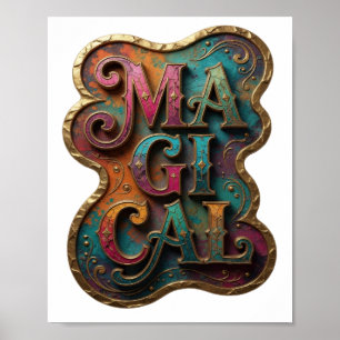 Poster Design Clássico Ouro MAGICAL Statement