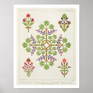 Pôster Design cor-de-rosa do papel de parede do motivo,