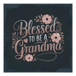 Pôster Design cor-de-rosa para a citação da avó no dia da