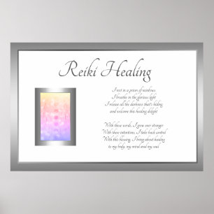 Poster Design cura da arte do poema de Reiki