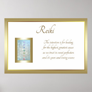 Pôster Design da arte do poema de Reiki