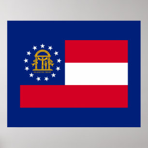 Pôster Design da bandeira do estado de Geórgia
