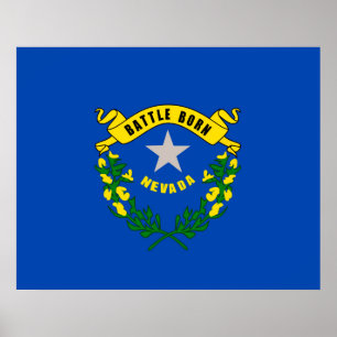 Poster Design da bandeira do estado de Nevada