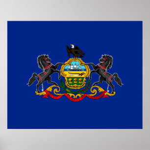 Pôster Design da bandeira do estado de Pensilvânia
