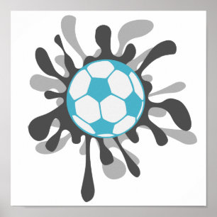 Pôster Design da bola de futebol de Splat