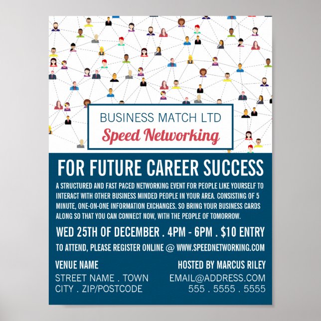 Poster Design da Comunidade, Anúncio de eventos de rede r (Frente)