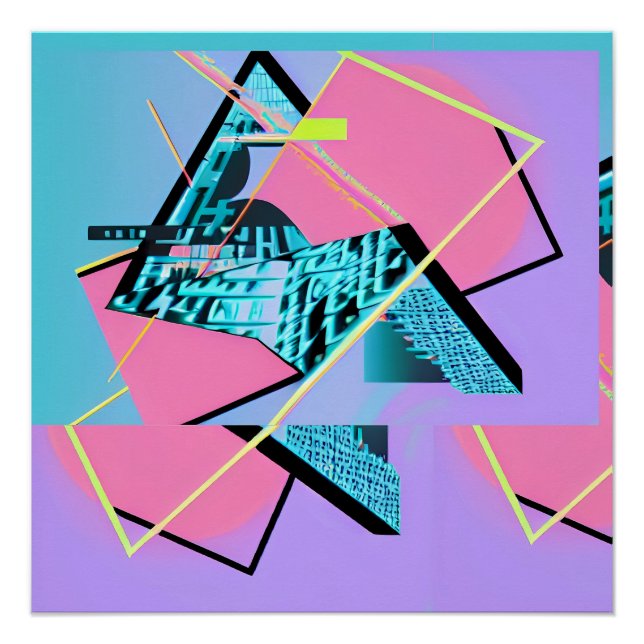 Pôster Design da Pirâmide Memphis com Pong Powered (Frente)