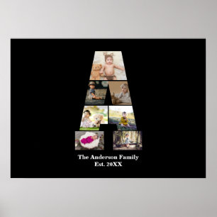 Poster Design da sua própria letra A Colagem de fotos
