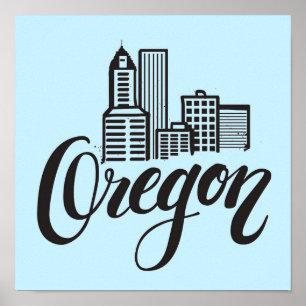 Pôster Design da tipografia de Oregon