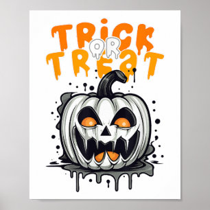 Poster Design de Abóbora de Halloween Truque ou Tratar