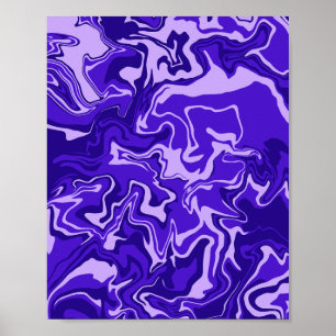 Poster Design de abstrato de fluido em tons roxos