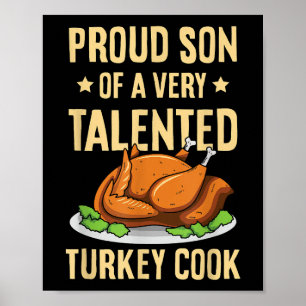 Poster Design de Ação de Graças para o Filho de um Cook T