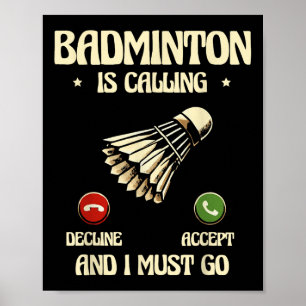 Poster Design de Amor de Peteca de Jogador de Badminton E