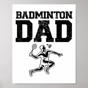 Poster Design de Amor de Peteca de Jogador de Badminton E