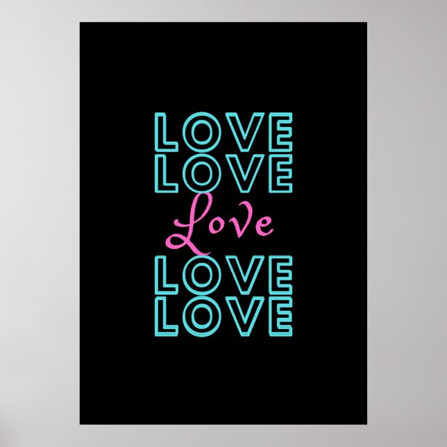 Poster Design de amor inspirador (Frente)