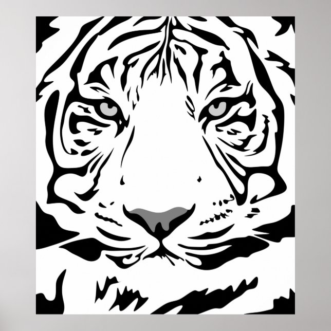 Poster Design de animais de padrão Tigre (Frente)