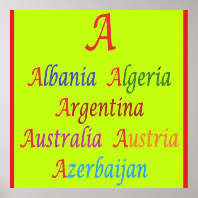 Poster design de aprendizagem educacional em palavras de  (Frente)