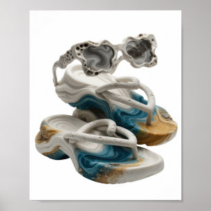 Poster Design de ARTE ABSTRATA Cinza Atraente