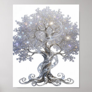 Poster Design de ARTE ABSTRATA Prateado Elegante