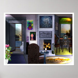 Poster Design de Arte de LeeMarie O Mapa