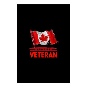 Pôster Design de Arte Digital Veterana do Canadá