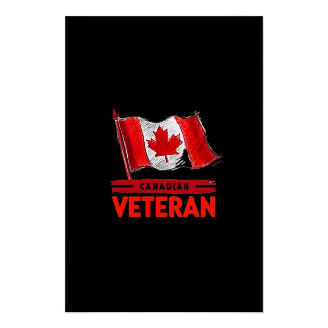 Pôster Design de Arte Digital Veterana do Canadá (Frente)