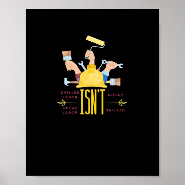 Poster Design de Arte do Trabalho Clássico - Trabalho Qua (Frente)