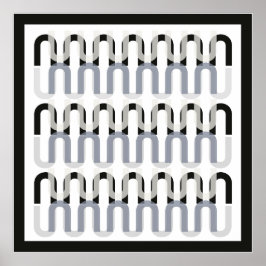 Poster Design de arte monocromática