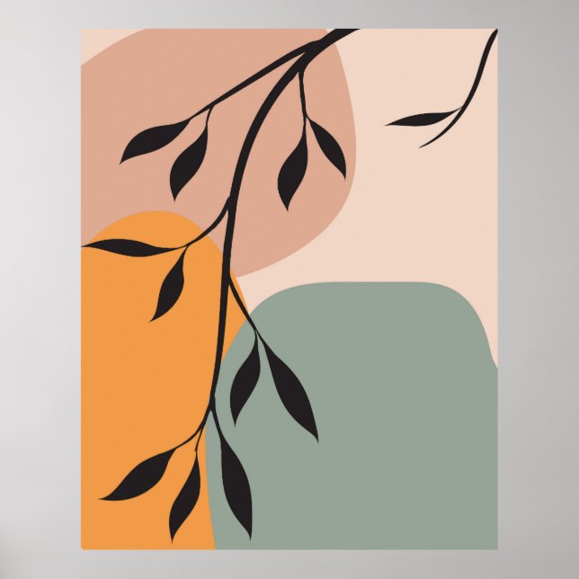 Poster Design de arte vegetal elegante (Frente)