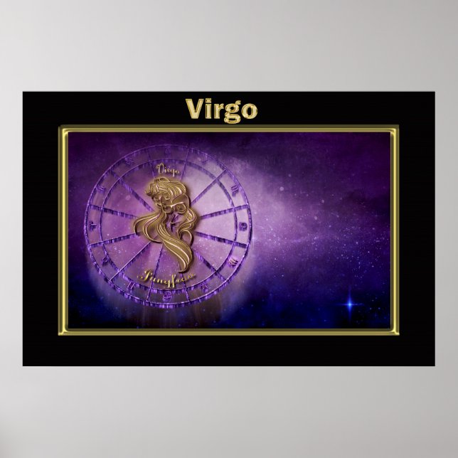 Pôster Design de Astrologia Vergo Zodiac (Frente)