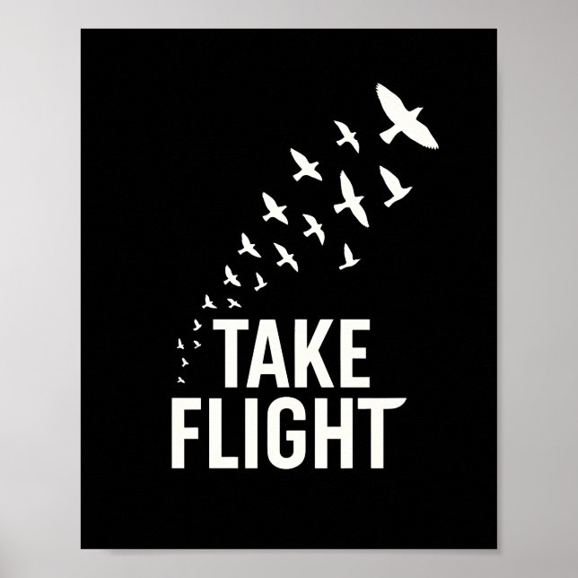 Poster Design de Ave Motivacional para Voar Alto (Frente)