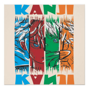 Pôster design de banner de Kanji japonês