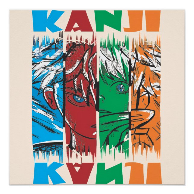 Pôster design de banner de Kanji japonês (Frente)