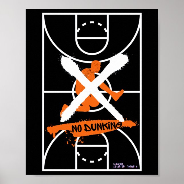 Poster Design de basquetebol legal sem fossa (Frente)