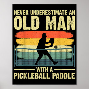 Poster Design De Bateria legal Para O Vovô Pickleball