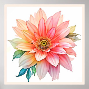 Poster Design de Bloom de Abstrato Petal Suave