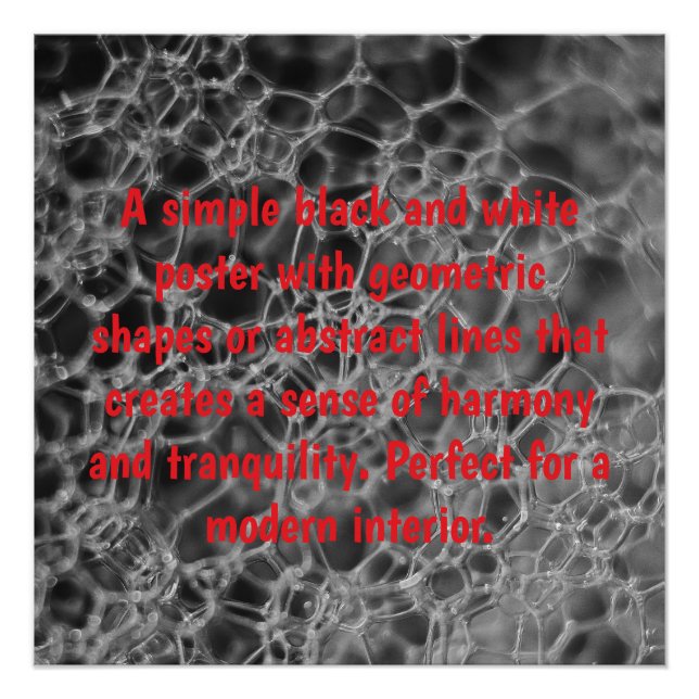 Pôster Design de bolha de cinza (Frente)