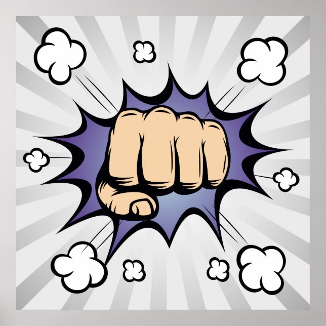 Poster design de bolhas de quadrinhos de pop. Ilustração  (Frente)