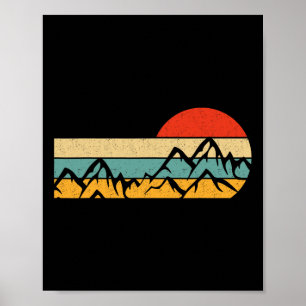 Poster Design de caminhada homens floresta retrô ao ar li