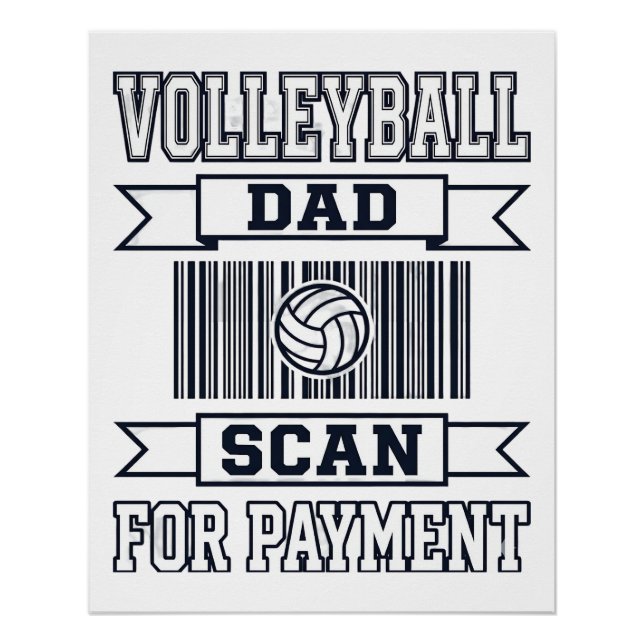 Pôster Design de Camisa Divertida para Pai de Volei Scan  (Frente)