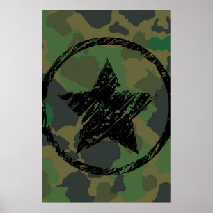 Poster design de camuflagem militar