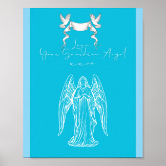 Poster Design de Carta de Amor - Amor, Seu Anjo da Guarda
