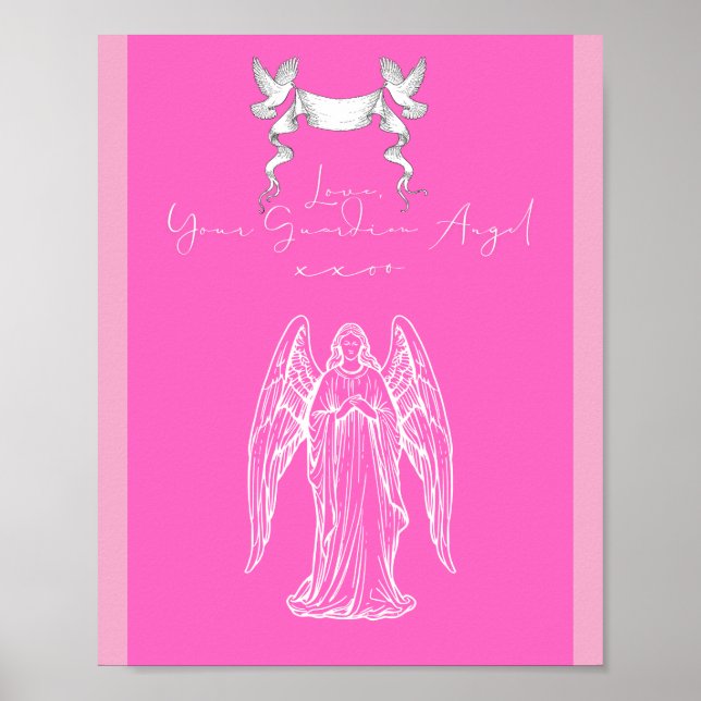 Poster Design de Carta de Amor - Amor, Seu Anjo da Guarda (Frente)