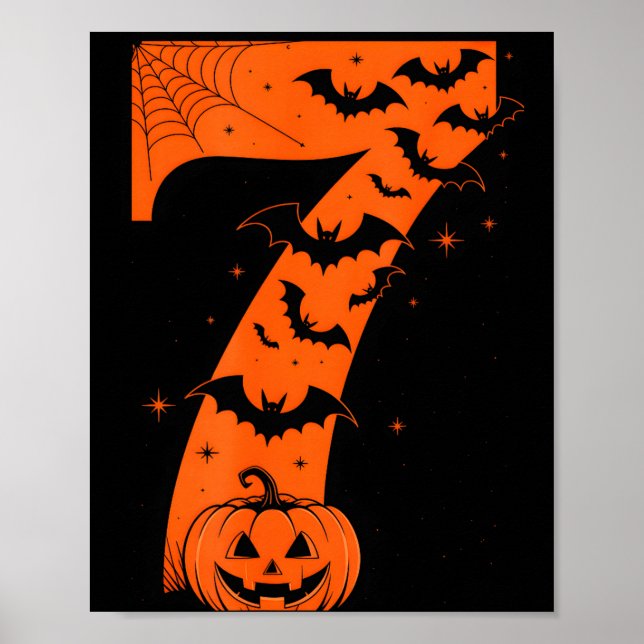 Poster Design de Casais de Halloween do Meme Seis Sete 6  (Frente)