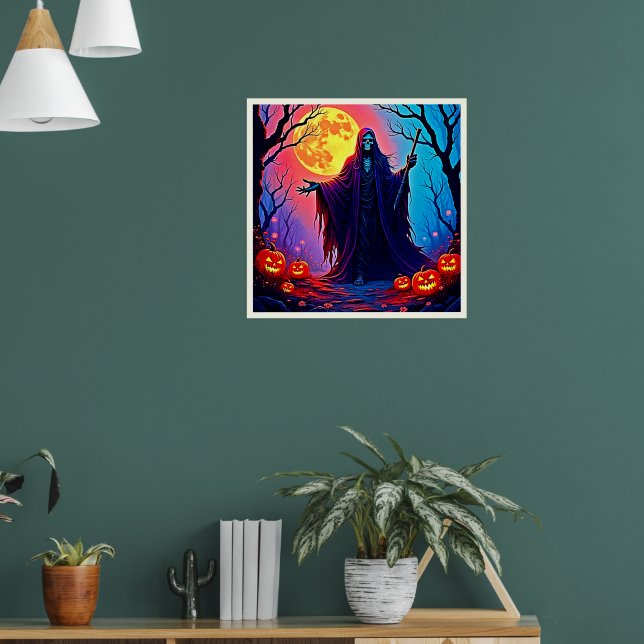 Poster Design de Chamada da Morte da Lua Spooky (Sala de Estar 1)