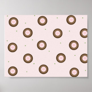 Poster Design de Círculo Moderno Marrom e Rosa