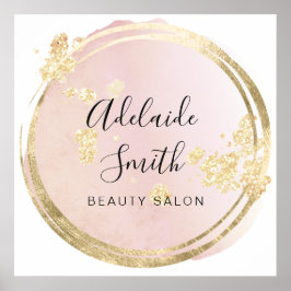 Poster design de círculo rosa